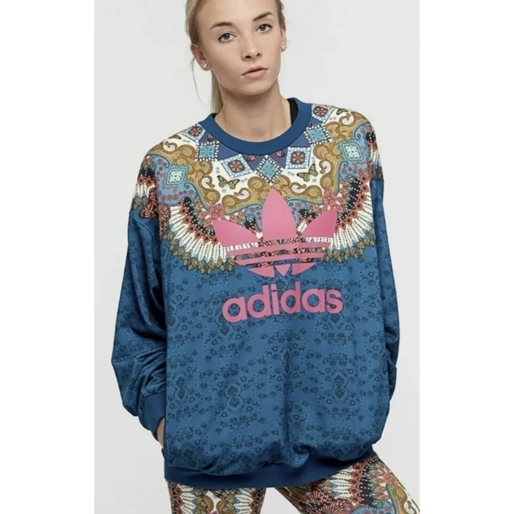 Adidas x Farm Rio Borbomix Butterfly Crewneck Pocket Pullover Size XS